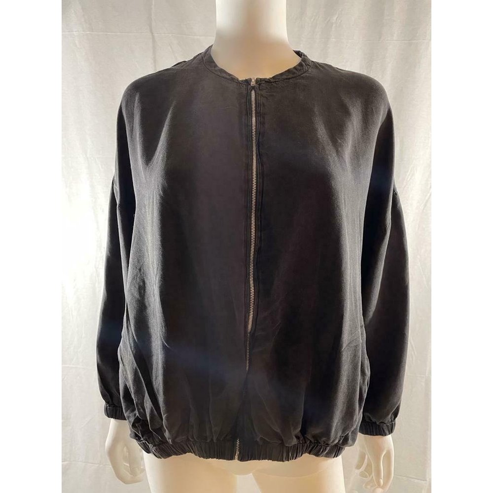 Zara Trafaluc Denimwear Women's Jacket Lightweight Bomber Basic Black Size L